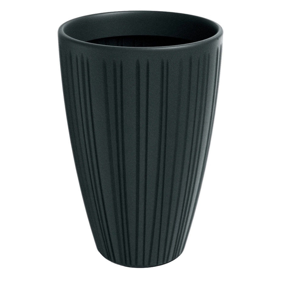 Prosperplast Blumentopf Fero mit Rippenstruktur in Charcoal, Höhe: 58 cm, Durchmesser: 40 cm - Bild 2