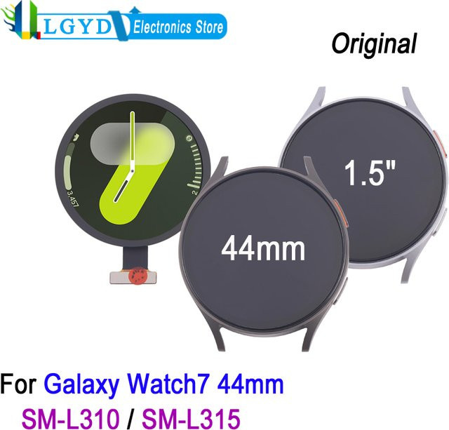 Samsung Original Super AMOLED Display Ersatz für Galaxy Watch 7 44mm SM-L310 SM-L315, 1,5 Zoll Touchscreen in Schwarz - Bild 1