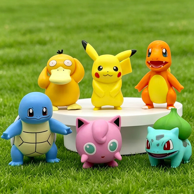 Bandai Pokémon Pikachu Anime-Figuren, 6-teiliges Set, Kunststoff, bunt - Bild 1