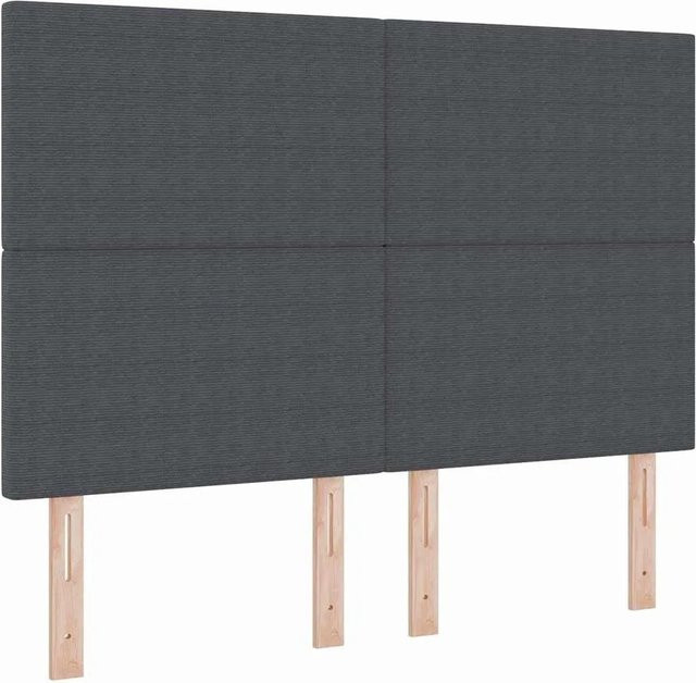 vidaXL Kopfteil für das Bett aus Kunstleder in Dunkelgrau, Breite: 144 cm - Bild 1