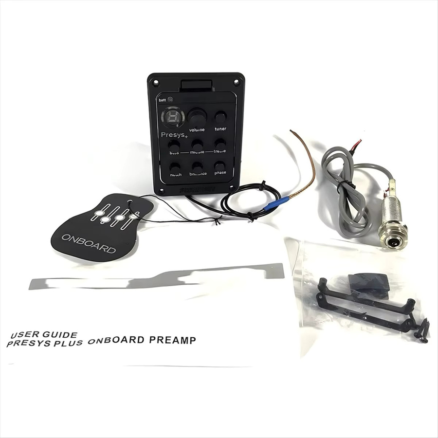 Presys+ 201 Akustikgitarren-EQ-Tuner mit Piezo-Tonabnehmer und 4-Band-Equalizer in Schwarz - Bild 5