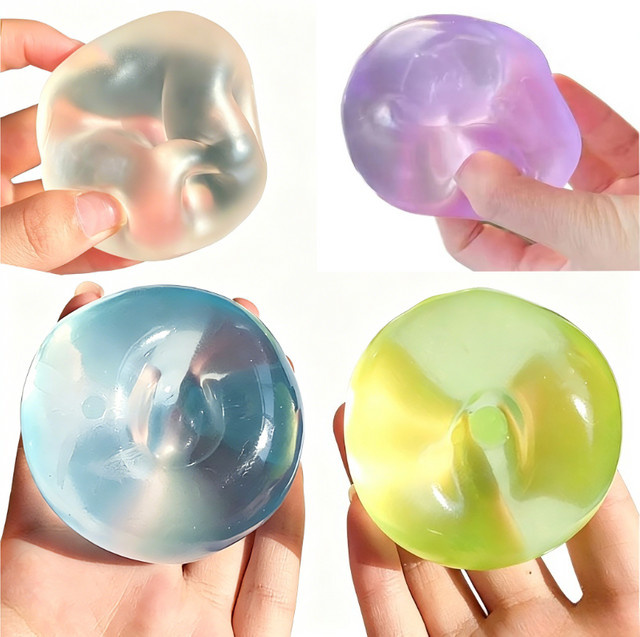 Bandai Mochi-Quetschspielzeug, Transparentes Kokosnussöl-Maltose-Quetschspielzeug, Sensorikspielzeug - Bild 1