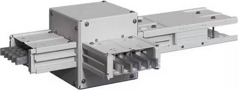 Hager Unibar M T-Stück horizontal links aus Aluminium in Silber KEM39S62N1LMF 1000A - Bild 1