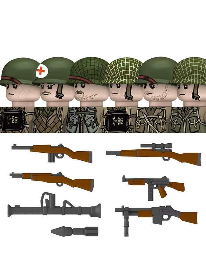 Brangdy WW2 American Rangers Military Soldiers Bausteine, Soldaten, Bunt / Mehrfarbig - Bild 2
