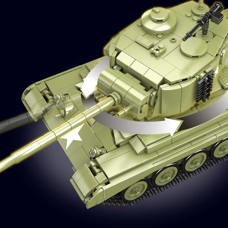Mould King M26 Pershing Panzer, ferngesteuert, Baustein-Set, ab 8 Jahren - Bild 4