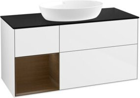 V&B Waschtischunterschrank Finion in Weiß glänzend lackiert, Breite: 120 cm, Tiefe: 50,1 cm, Höhe: 50,1 cm - Bild 1