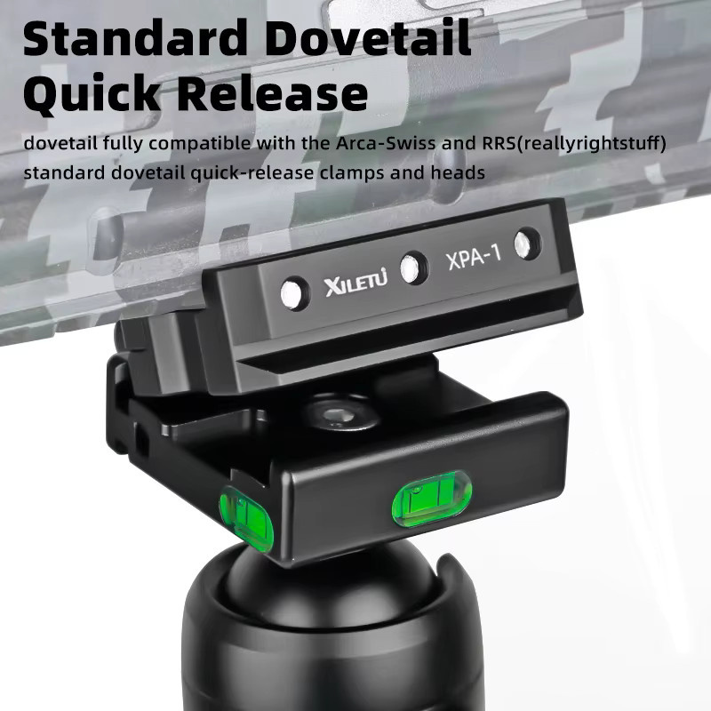 XILETU Picatinny zu Arca Swiss Quick Release Plate Adapter für Jagdstative in Schwarz - Bild 3