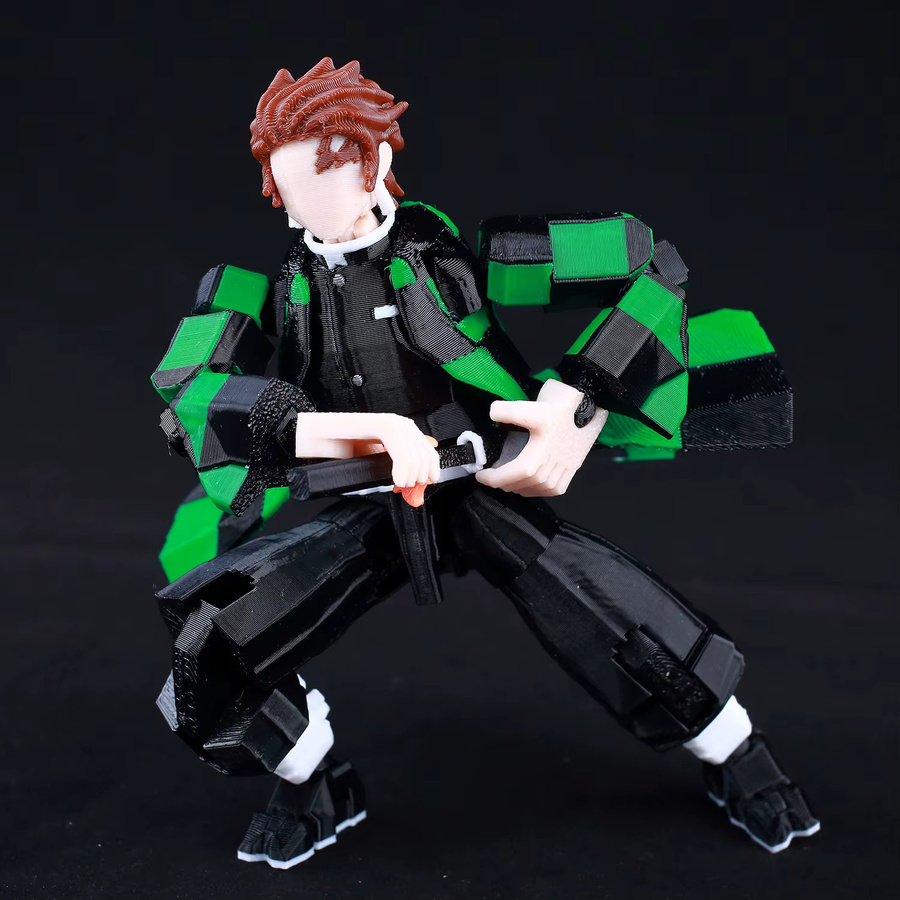 Bandai Demon Slayer Actionfigur Akaza und Tanjiro Kamado mit 13 beweglichen Gelenken für Anime-Fans - Bild 2