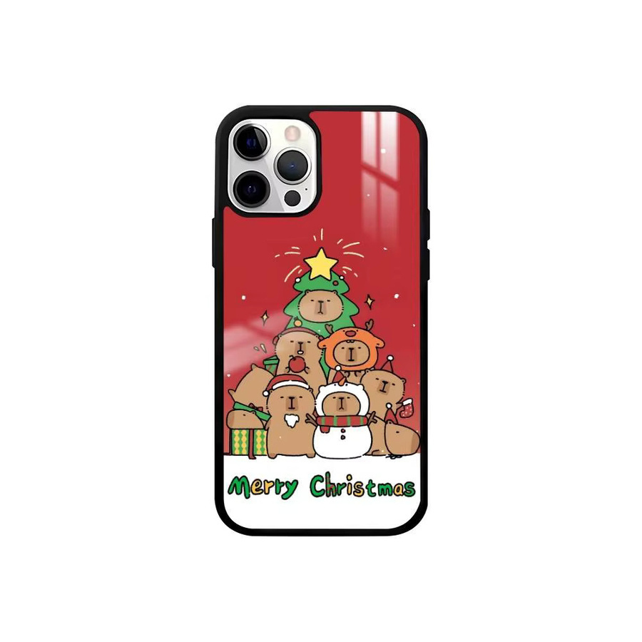 Frohe Weihnachten Capybara Handyhülle für iPhone 16 15 14 13 12 11 Pro Max Mini Plus - Bild 4