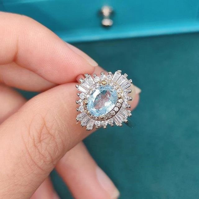 Weißgoldring 18K, Zirkonia, Damen - Bild 1