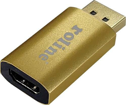 ROLINE Gold 4K DisplayPort auf HDMI Adapter v1.2 Aktiv in Gold - Bild 1
