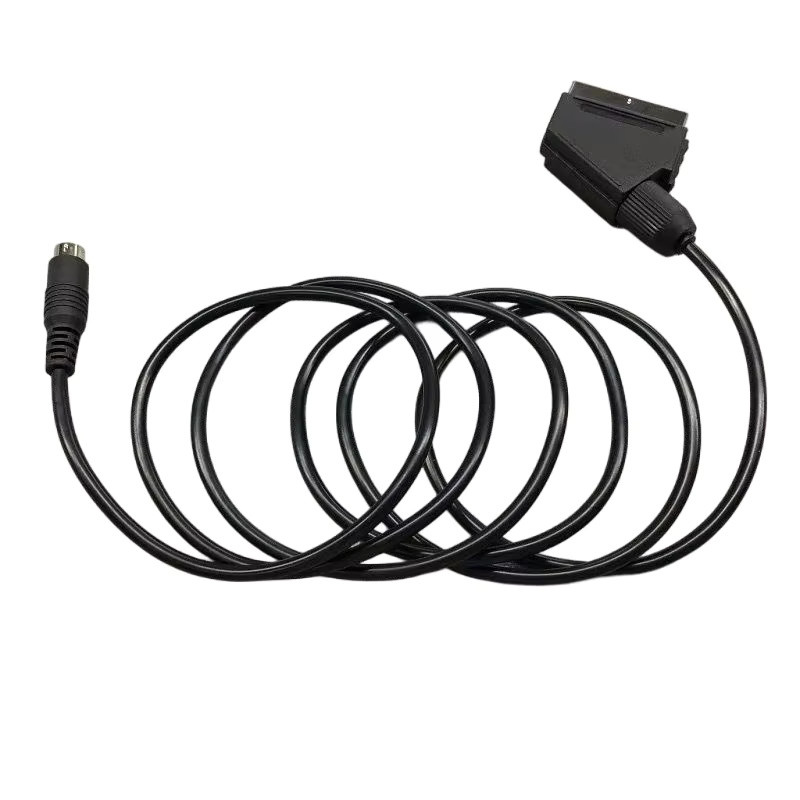 OULLX SCART zu RCA AV Stereo Kabel für Sega Mega Drive 2 und Sega Genesis 2 in Schwarz - Bild 3