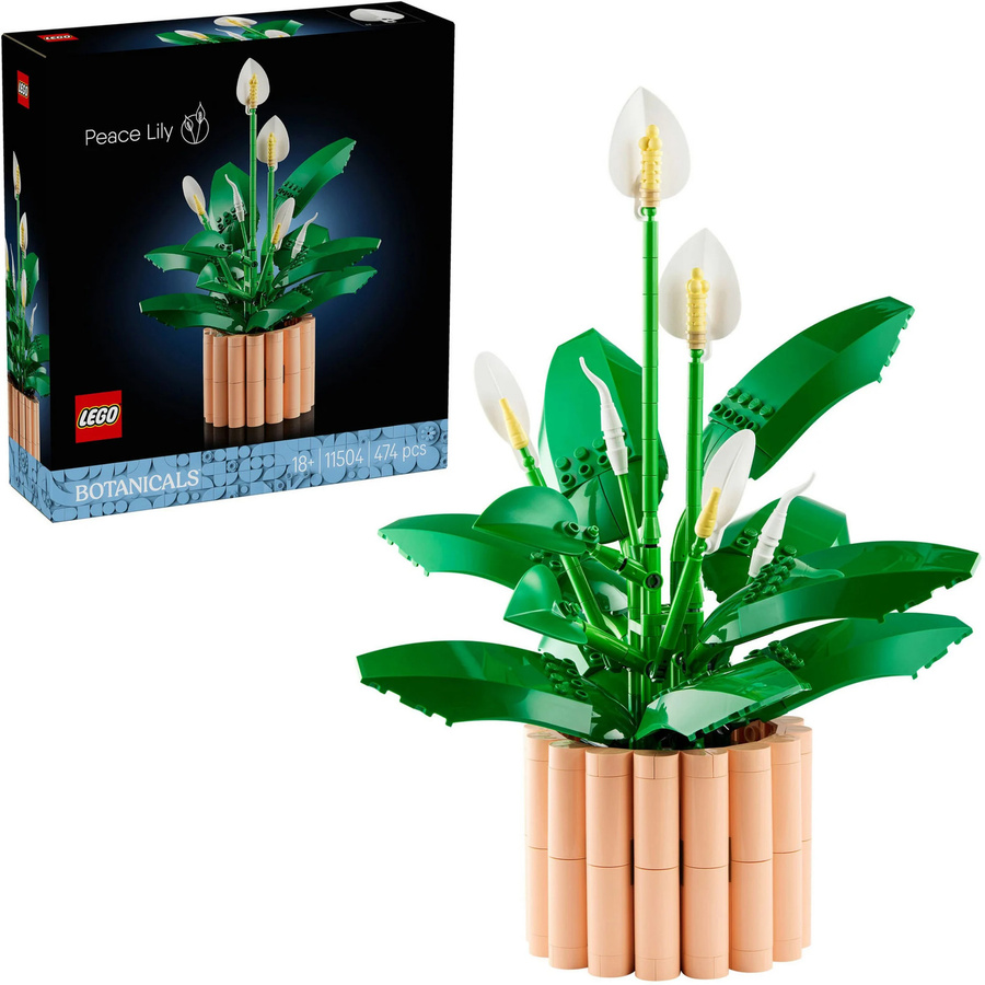 LEGO Botanicals Friedenslilie 11504 künstliche Pflanze in Grün und Weiß - Bild 2