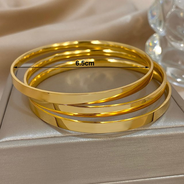 Slavena Armreif, 18 Karat vergoldeter Edelstahl, Damen - Bild 1
