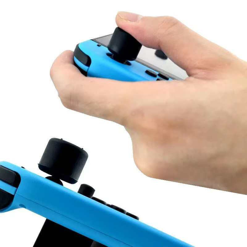 DATA FROG 8 Stück Pilz-Daumengriffkappen in Schwarz, rutschfeste Silikon-Joystick-Abdeckung für Handkonsole mit zwei verschiedenen Höhen - Bild 4
