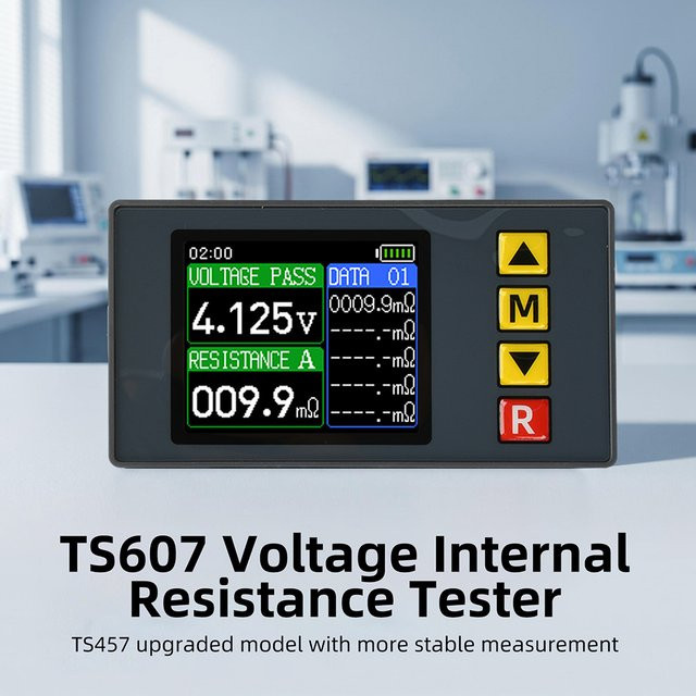Aideepen AC 4-Draht TS607 Lithium-Batterie-Innenwiderstandsmessgerät mit LCD-Display und manueller Aufzeichnung von 99 Datensätzen - Bild 1