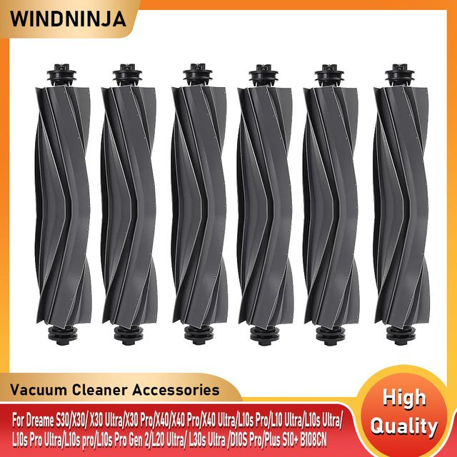 Hauptbürste für Dreame X30 Ultra X40 Ultra L10s Ultra L20 Ultra L10s Pro Ultra und Xiaomi Robot Vacuum X20 Plus S20 Plus S10 in Schwarz - Bild 1