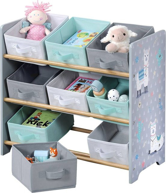 Kesper Aufbewahrungsregal Alpaka aus Kiefernholz in Multicolor für das Kinderzimmer B/H/T: 65 x 60 x 30 cm - Bild 1