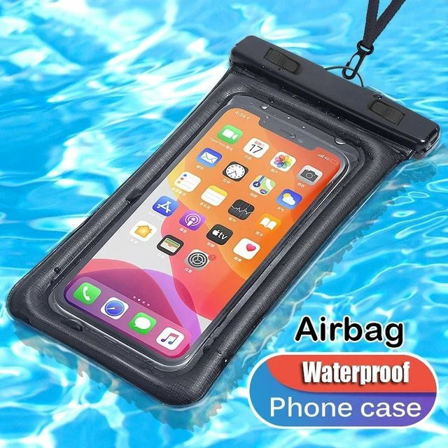 QUERPXAF Wasserdichte Handyhülle IPX8 Outdoor Telefon Abdeckung in Schwarz für iPhone und Samsung - Bild 1