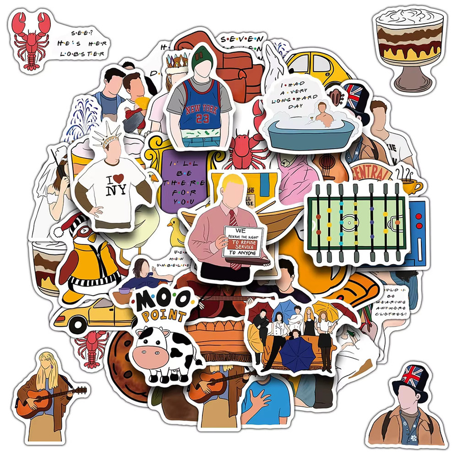Rspctou Friends Graffiti-Aufkleber, Bunt / Mehrfarbig, Set / Bundle - Bild 2
