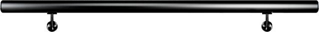 Treba Handlauf-Set H29 aus Aluminium in Schwarz, Wandmontage, rund, Durchmesser: 4,2 cm, Länge: 150 cm - Bild 1