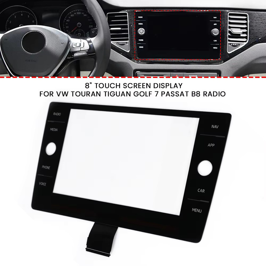 Onlyouca 8 Zoll Touchscreen Display mit Navigation für VW Golf MK7, Golf 7, Passat B8 und Polo MK6, Schwarz, MIB Radio Discovery Media kompatibel - Bild 2