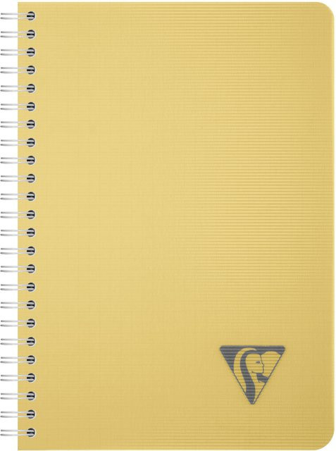 Clairefontaine Spiralbuch A5 karriert in Strohgelb mit 90 Blatt - Bild 1