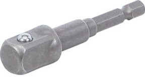 BGS Adapter für Bohrmaschinen 9685-3 in Silber mit Antrieb Außensechskant 6,3 mm (1/4 Zoll) und Abtrieb Außenvierkant 12,5 mm (1/2 Zoll) - Bild 1