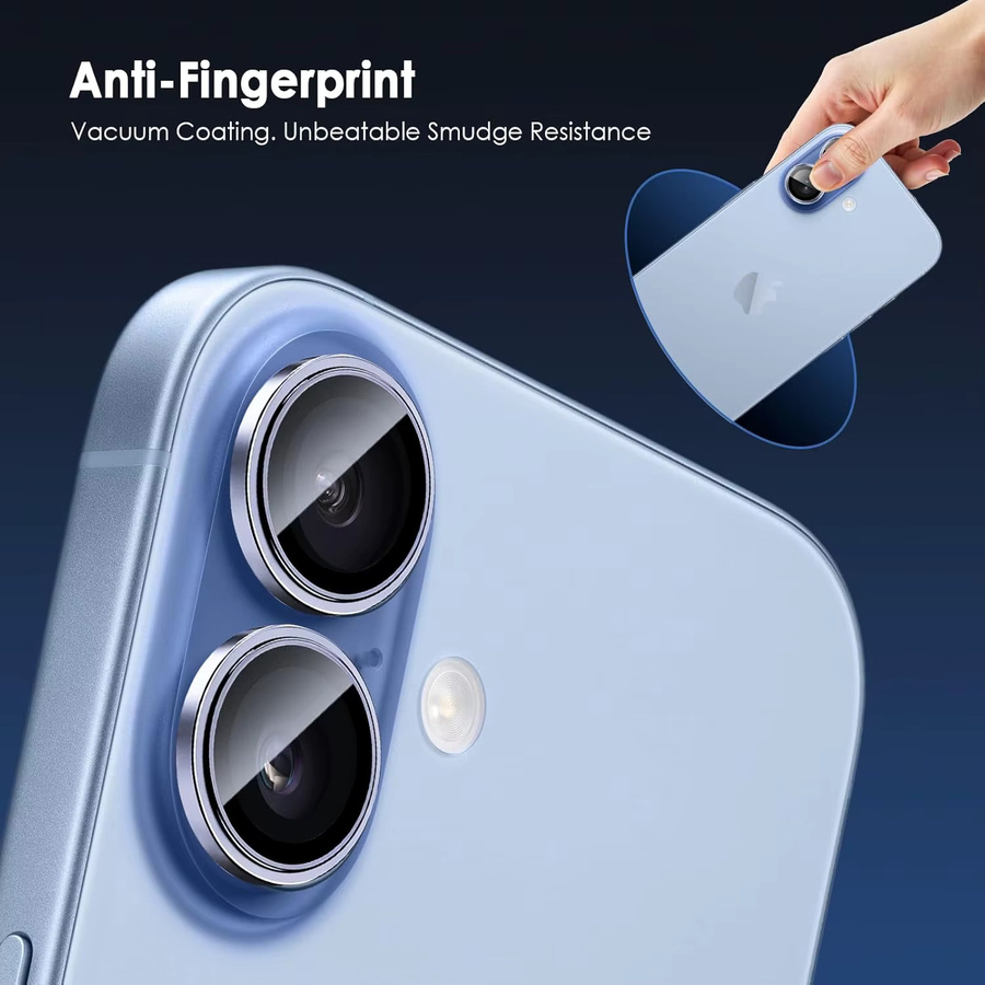 2-3 Stück Kamera-Schutzringe aus Aluminiumlegierung für iPhone 17 mit HD gehärtetem Glas Abdeckung in Purple - Bild 4