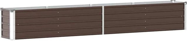 DELUKE Hochbeet OSKAR aus verzinktem Stahl in Braun, B/T/H: 320 x 40 x 45 cm - Bild 1
