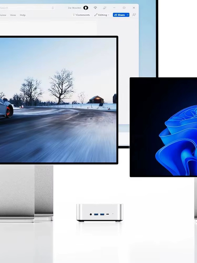 AOOSTAR Mini-PC AMD Ryzen 7 Pro 8845HS mit Windows 11, DDR5, WIFI6, Silver, Desktop Computer für Büro und Gaming - Bild 3