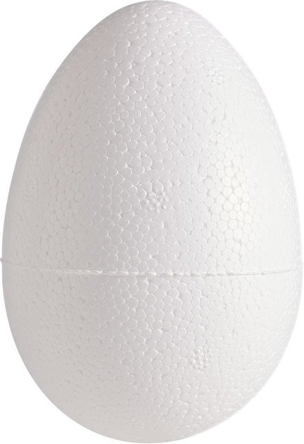 VBS Styroporei in Weiß für Ostern, B: 10 cm, H: 7,5 cm - Bild 1