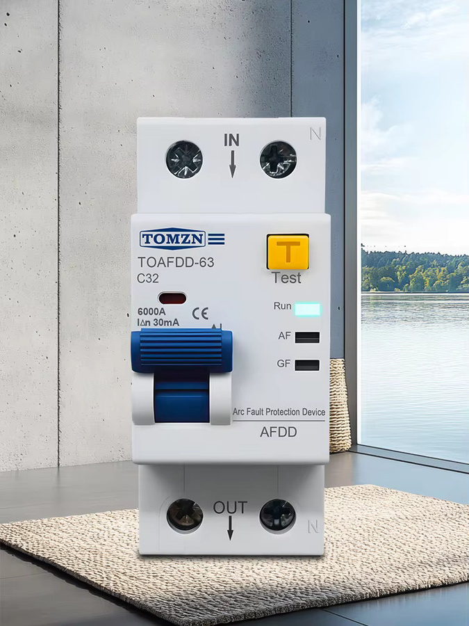 TOMZN AFDD RCBO Fehlerstrom-Schutzschalter 2P mit Lichtbogenfehler-Schutz, Kurzschluss- und Überlastschutz, Weiß - Bild 6