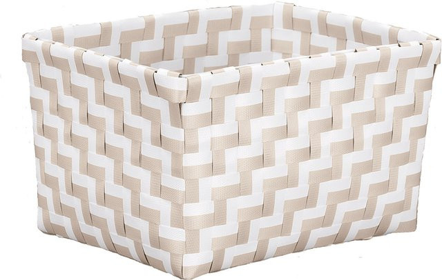 Aufbewahrungsbox DOUBLE BOX kleine Wolke in Braun und Multicolour aus Kunststoff und Stoff mit offener Webstruktur, B/T/H: 20,0 x 12,0 x 12,0 cm - Bild 1