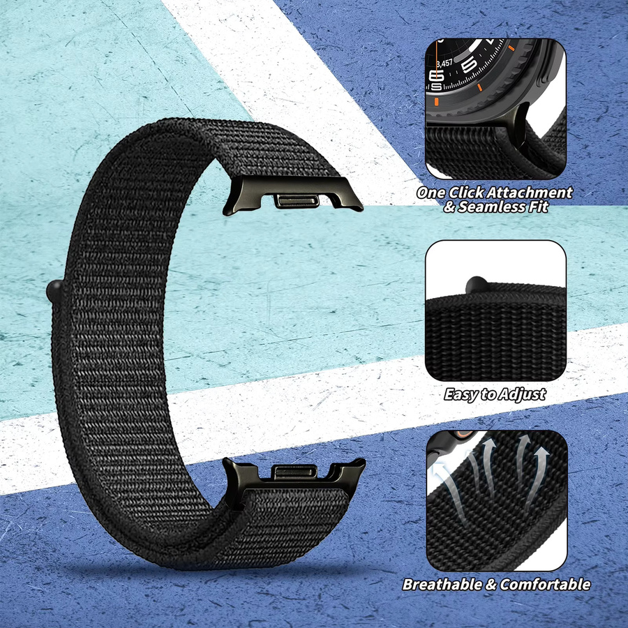 Samsung Uhrenarmband Nylon, Schwarz, Unisex - Bild 2