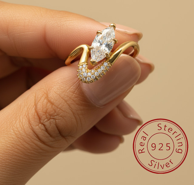 Ring 925 Silber, Zirkonia, Damen, Verlobung, Hochzeit - Bild 1