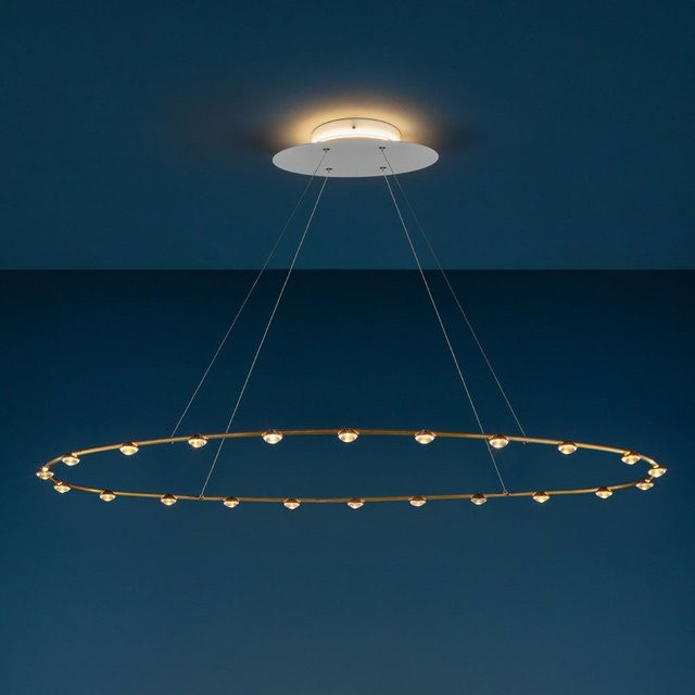 Catellani & Smith 22 Petites Lentilles LED-Pendelleuchte aus Messing und Glas in Gold/Messing, Weiß oder Transparent mit warmweißem Licht (2700K) und Casambi-Steuerung - Bild 1