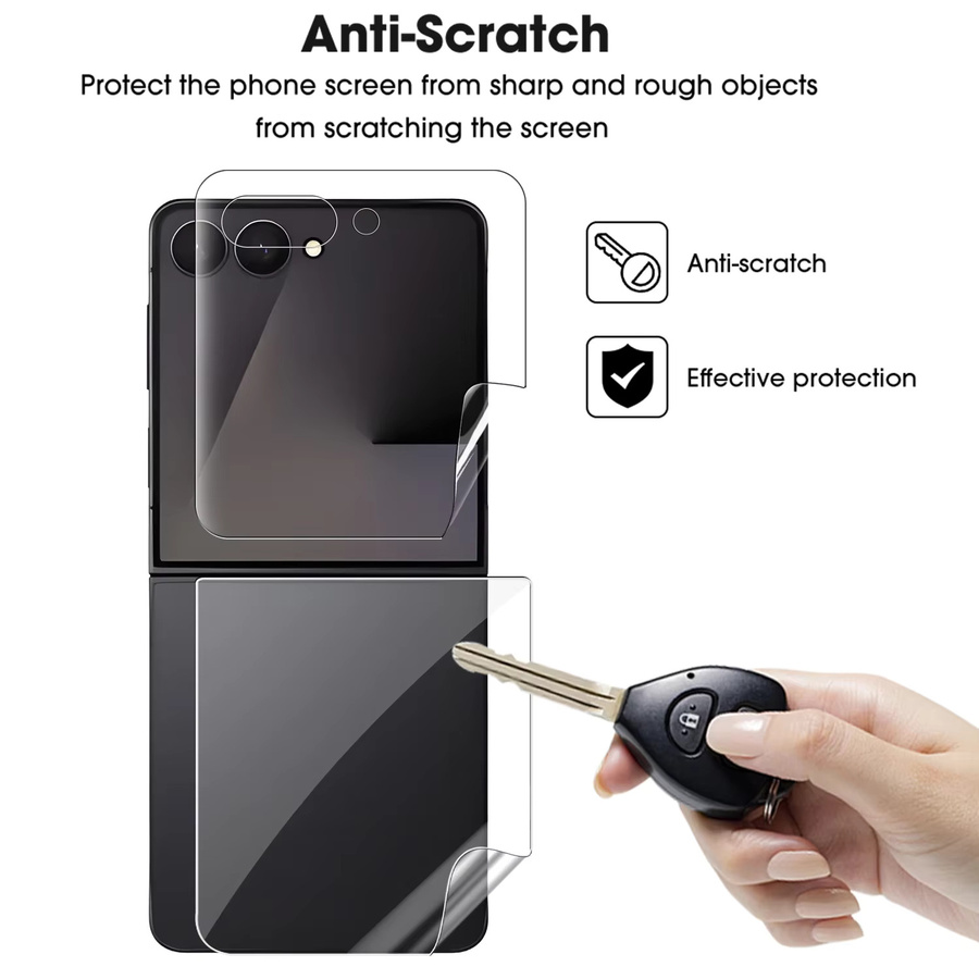 Hydrogel Displayschutzfolie Full Cover für Samsung Galaxy Z Flip 7, Z Flip 6 und Z Flip 5 in Transparent - Bild 2