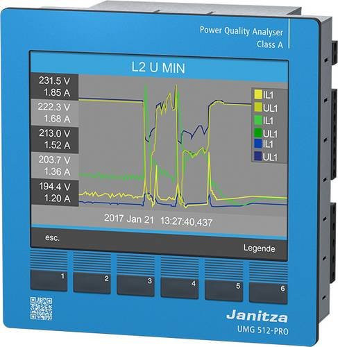 Janitza UMG 512-PRO Spannungsqualitäts-Analysator in Blau - Bild 1
