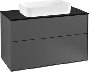 Villeroy & Boch Waschtischunterschrank Finion mit Wandbeleuchtung in Anthrazit, B: 100 cm, T: 50,1 cm - Bild 1