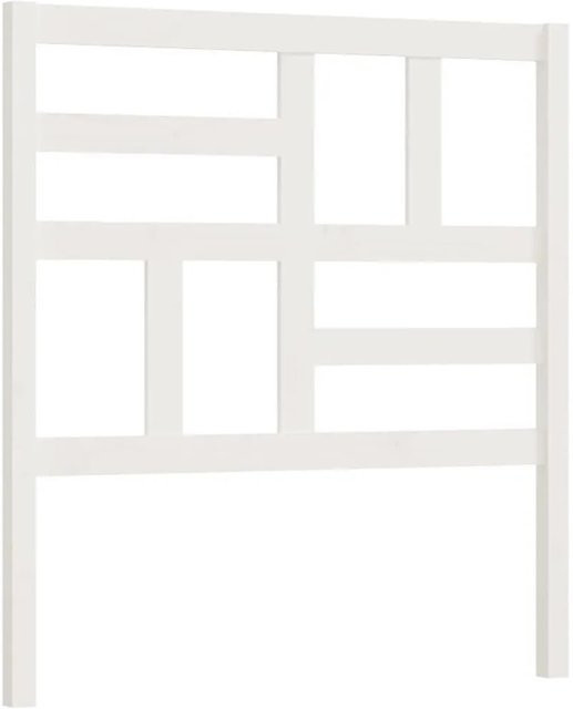 vidaXL Bett-Kopfteil aus Kiefer-Massivholz in Weiß, rustikales Design, B/T/H: 96 x 4 x 104 cm - Bild 1