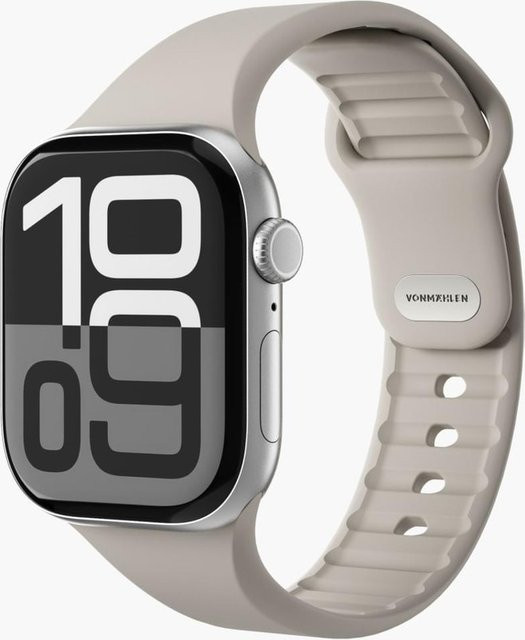 Vonmählen Uhrenarmband Silikon, Weiß, Unisex, für Apple Watch 44 / 45 / 46 / 49 mm - Bild 1