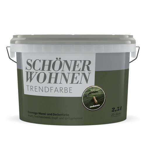 Schöner Wohnen Trendfarbe Toskana Dispersionsfarbe, Rot, Matt, 2,5 l - Bild 2