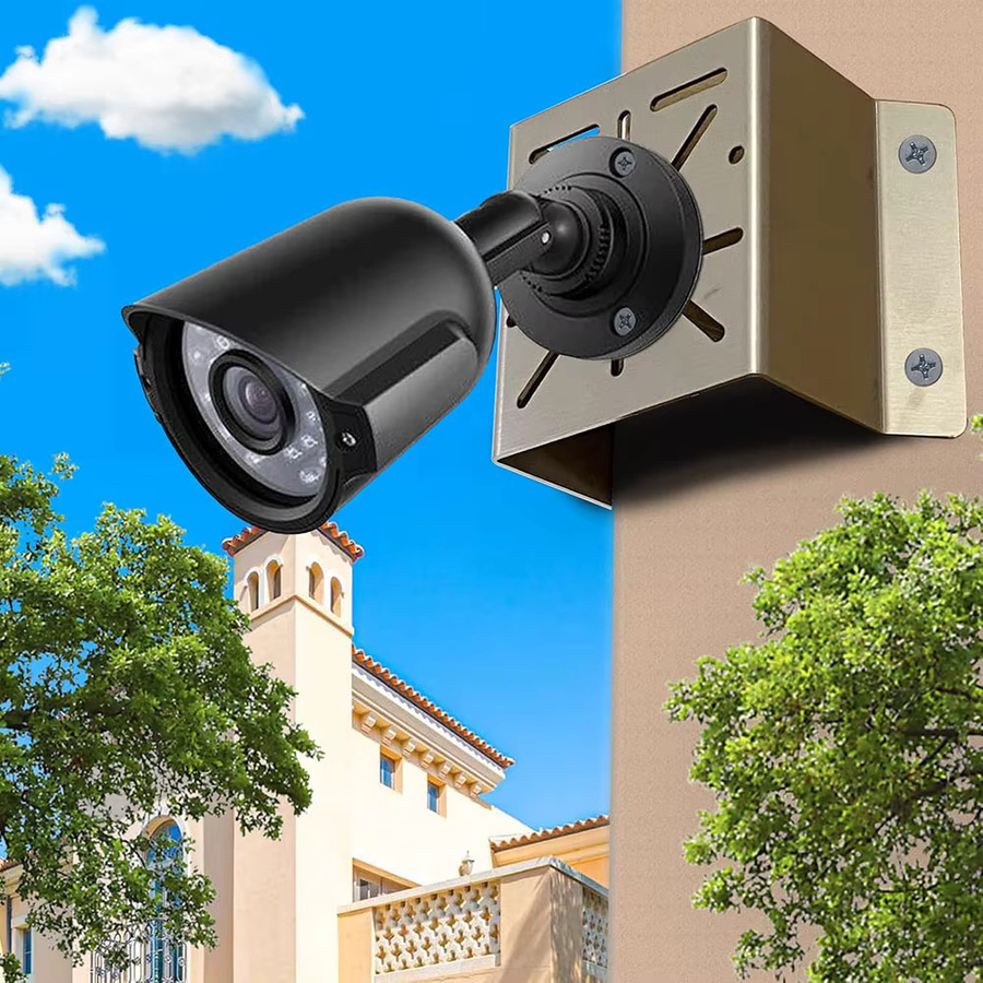 2 Stück ACDML Wand-Eckhalterung aus Metall in Silber für CCTV-Sicherheits-PTZ-Kameras als Weitwinkeladapter - Bild 3