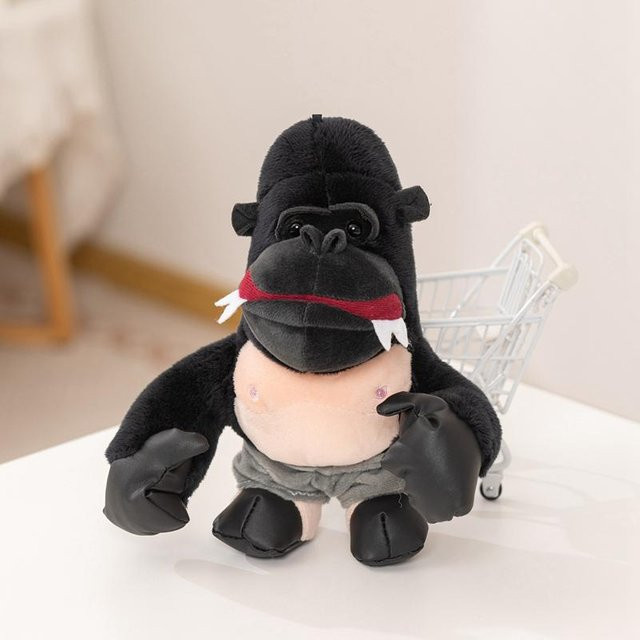 Yiran Health & Beauty Gorilla-Stofftier, Schwarz, 21cm - Bild 1