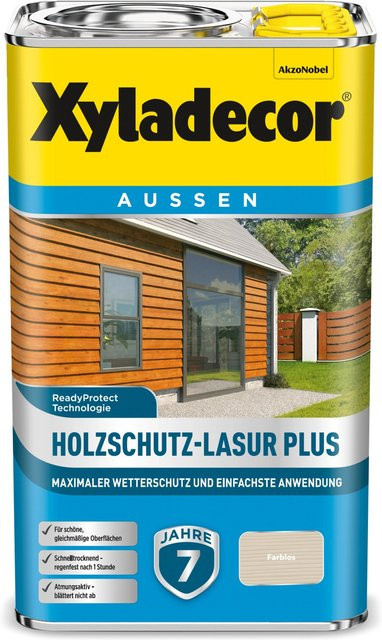 Xyladecor Holzschutz-Lasur Plus Farblos Transparent 2,5 l - Bild 1