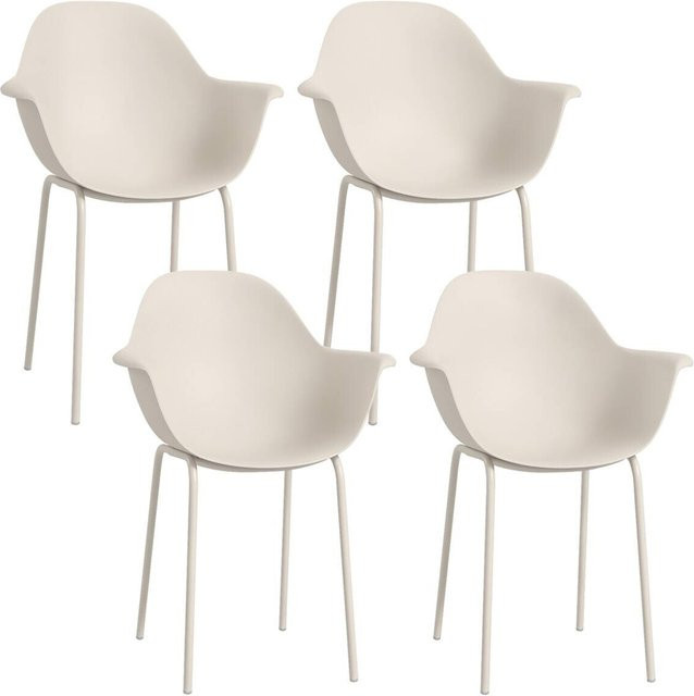 Outsunny Bistro-Set in Grau und Weiß aus Stahl und Kunststoff für Garten, Terrasse oder Balkon, B/H/L: 55 x 84 x 59 cm - Bild 1