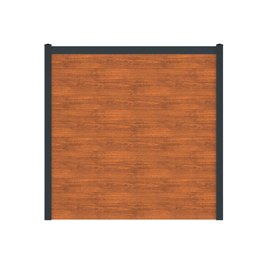 Vidual Sichtschutzzaun Snap 140 zum Aufdübeln aus Aluminium in Light Oak, blickdicht, B: 184 cm, H: 175 cm - Bild 2