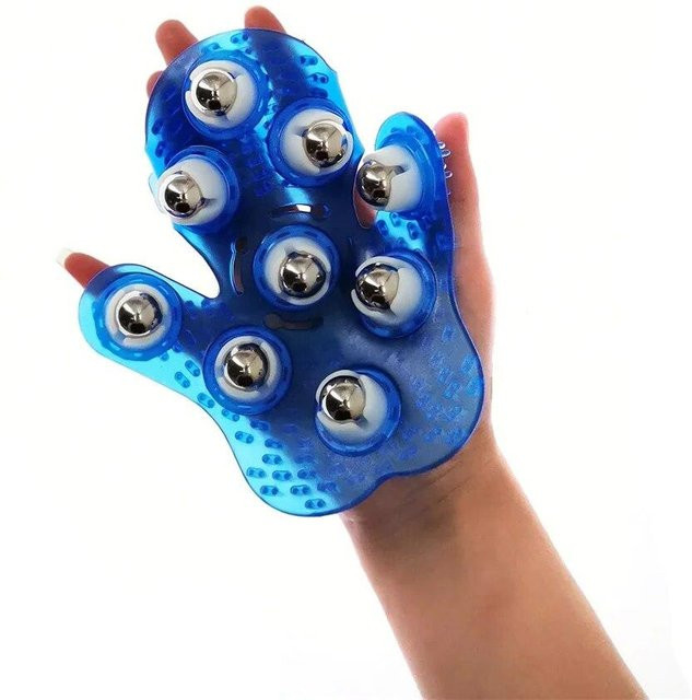 Rollerball-Körpermassagehandschuh, blau - Bild 1