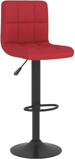vidaXL Barhocker modern in Weinrot mit Stoffbezug und Metallgestell, drehbar 360 Grad - Bild 1